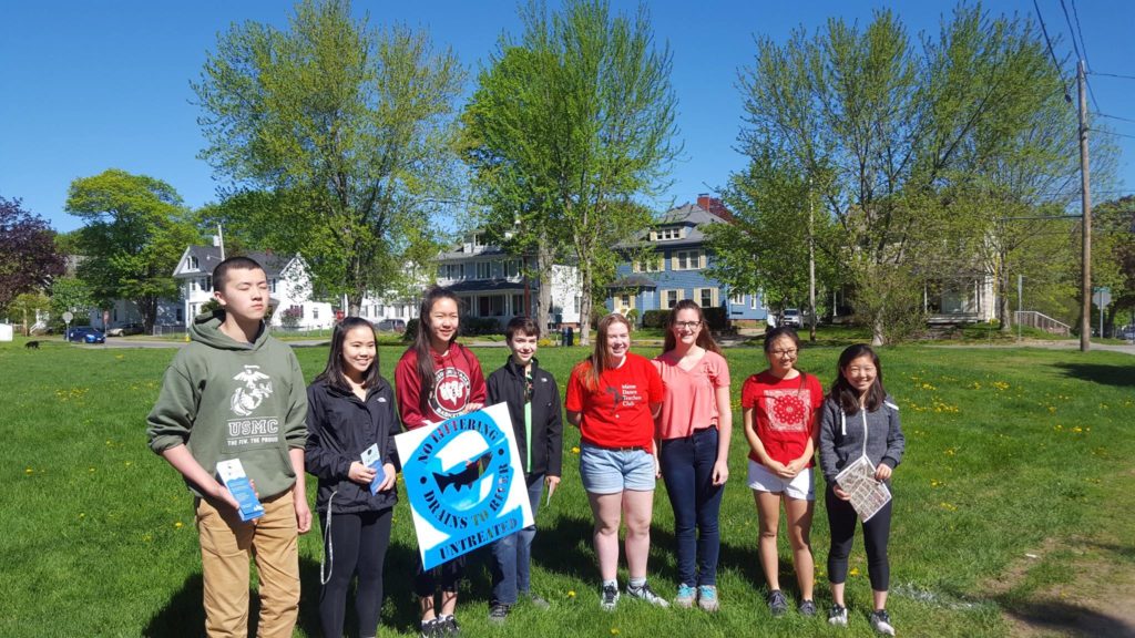 Bangor Highschool Students Get Involved with Stream Cleanup